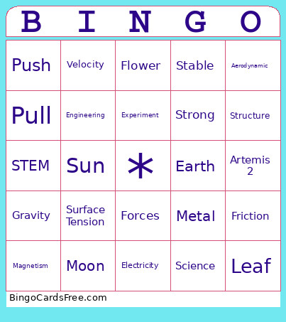 Science Bingo Card