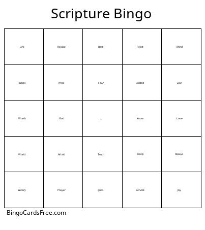 Scripture Bingo