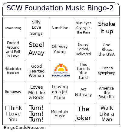 MTB 45 Songs Round 2 Bingo Cards