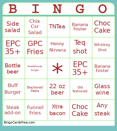 SD Bingo Card
