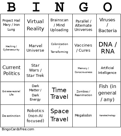 SDCCPANEL Bingo Card