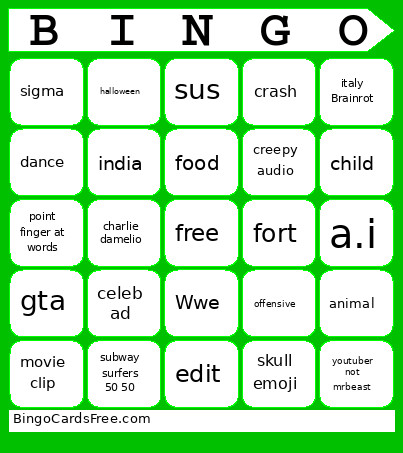 Sdweff Bingo Card