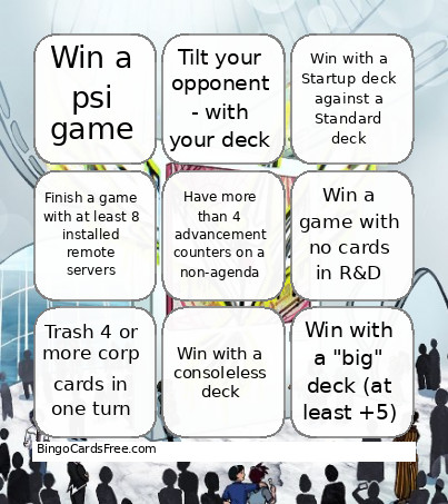 SE WI NR Bingo Card