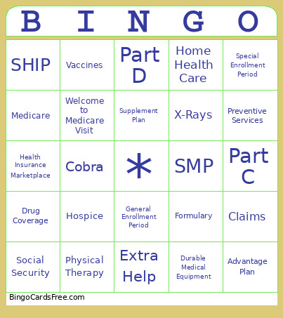 Seago Bingo Card