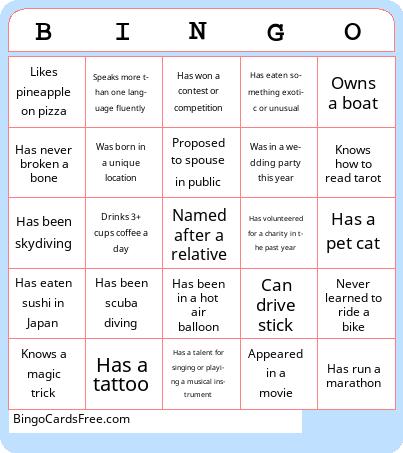 Seaport Bingo