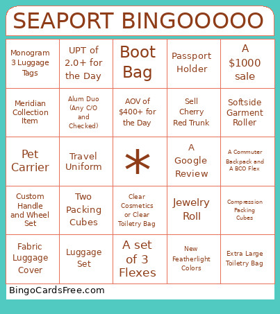 SEAPORT OOOO Bingo Card