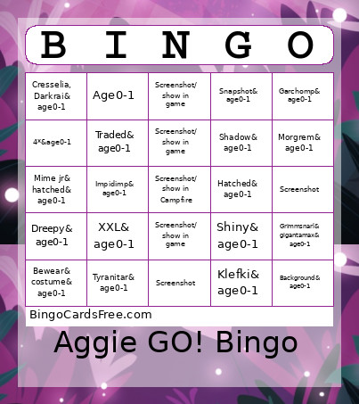 Search Strings For Wild Area 2025 Bingo Card