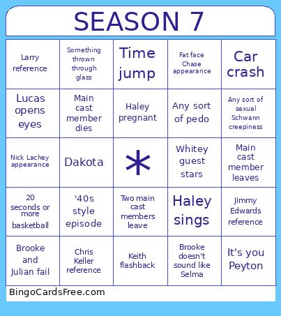 Season 7 Bingo