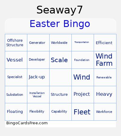 Seaway7 Easter Bingo Card
