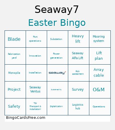 Seaway7 Easter Bingo Card 2
