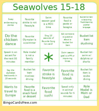 Seawolves 15-18 Bingo