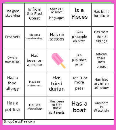 SEC Bingo Card