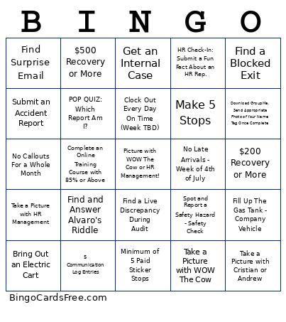 security Bingo
