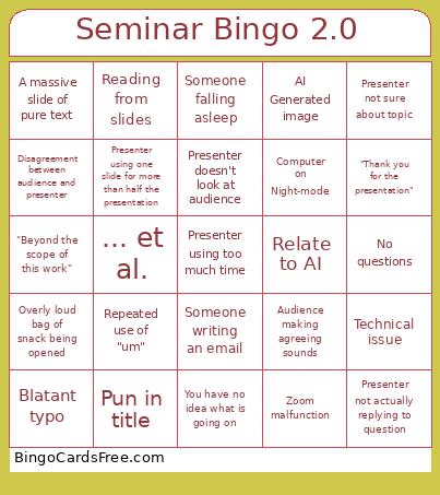 Seminar Bingo 2.0
