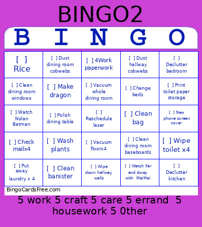 September 2026 Bingo Card