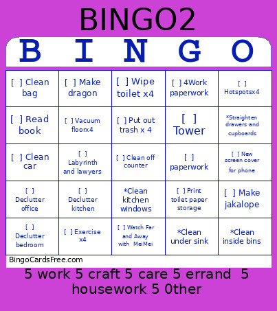 September 2026 Bingo Card 2