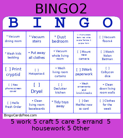 September 2026 Bingo Card