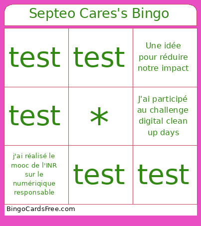 Septeo Cares's Bingo Card