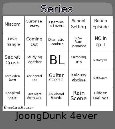 Series Bingo Card
