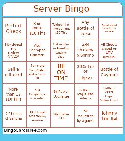 Server Bingo