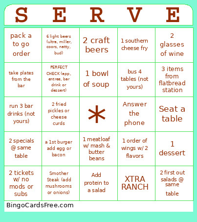 Server Bingo Card 2