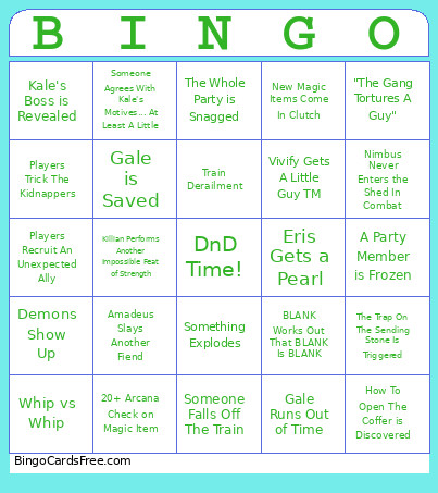 Session 10 Bingo Card