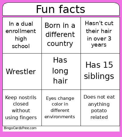 Session 2 Bingo Card