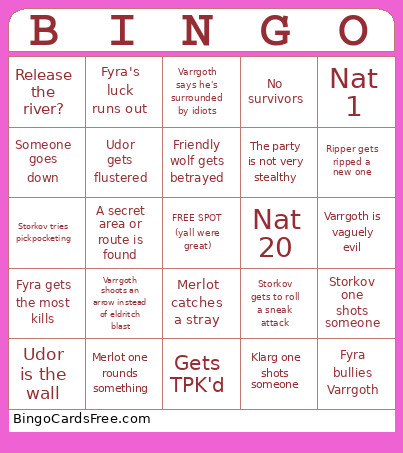 Session 3 Bingo Card