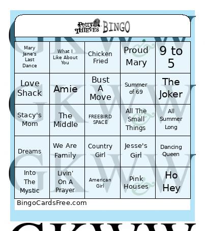 Set List Bingo