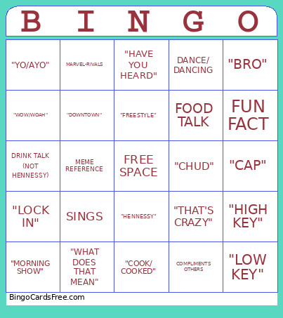 SETH Bingo Card