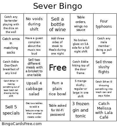 Sever bingo
