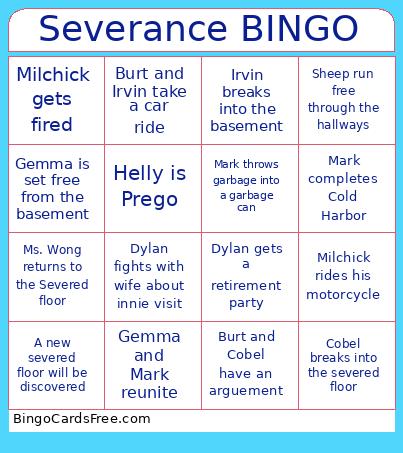 Severance BINGO
