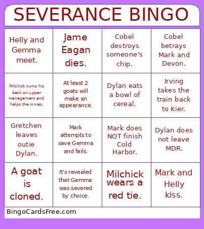 SEVERANCE BINGO