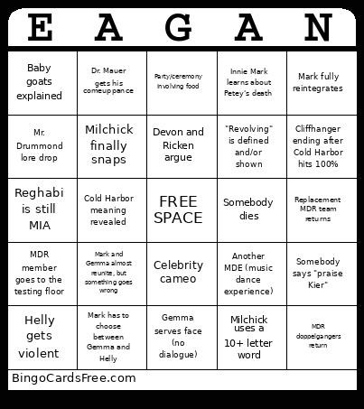 Severance S2 Finale Bingo