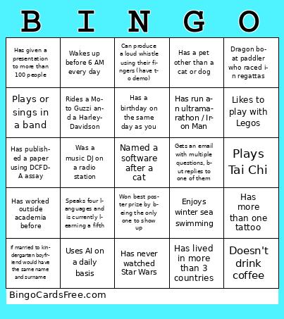 SFRR-I Bingo