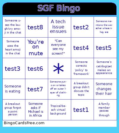 SGF Bingo