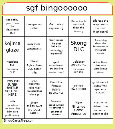 Sgf Ooooo Bingo Card