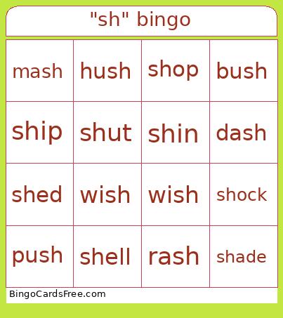 sh Bingo Card
