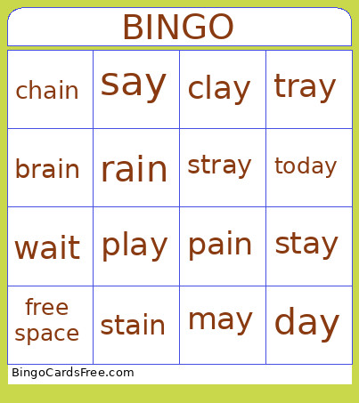 SH, TH Bingo Card