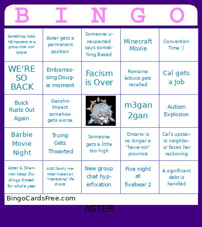 Shannon (& Friend's) 2025 Bingo Cards Free Pdf Printable Game, Title: BINGO