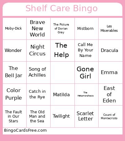 Shelf Care Bingo Card