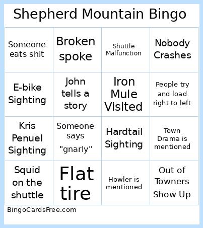 Shepherd Mountain Bingo