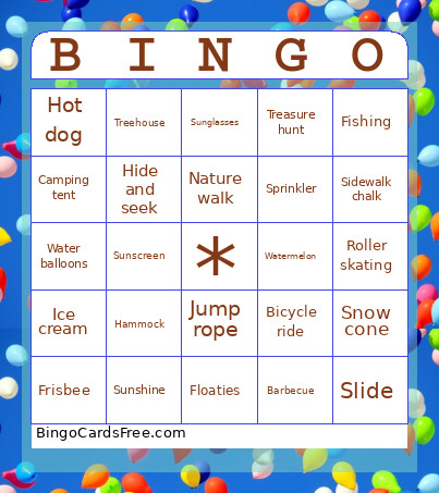 Sherm Bingo Card