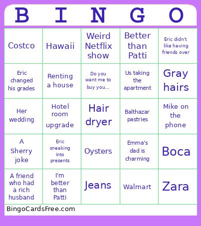 Sherry Bingo