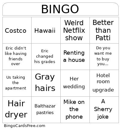 Sherry Bingo