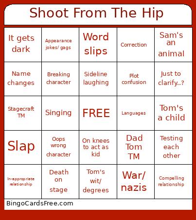 Shoot From The Hip Bingo