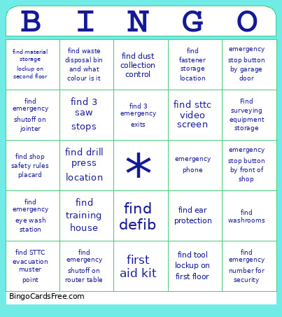 Shop Scavenger Hunt Bingo Card