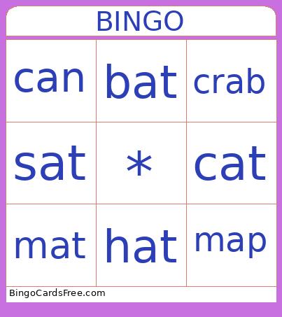 Short a Bingo