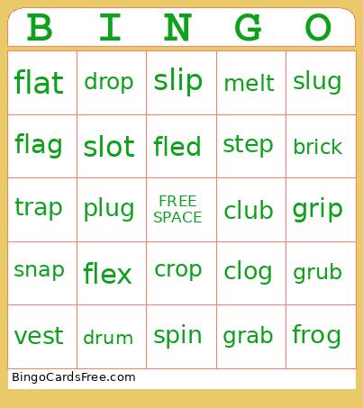 Short /u/ Bingo Card