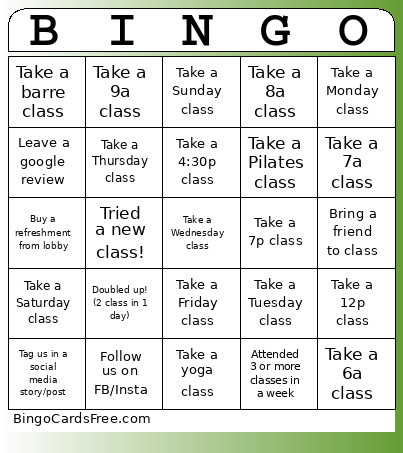 Show Up In 2026 Bingo Card